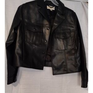 Michael Michael Kors Faux Leather Jacket – Women's XL – Black – NWOT